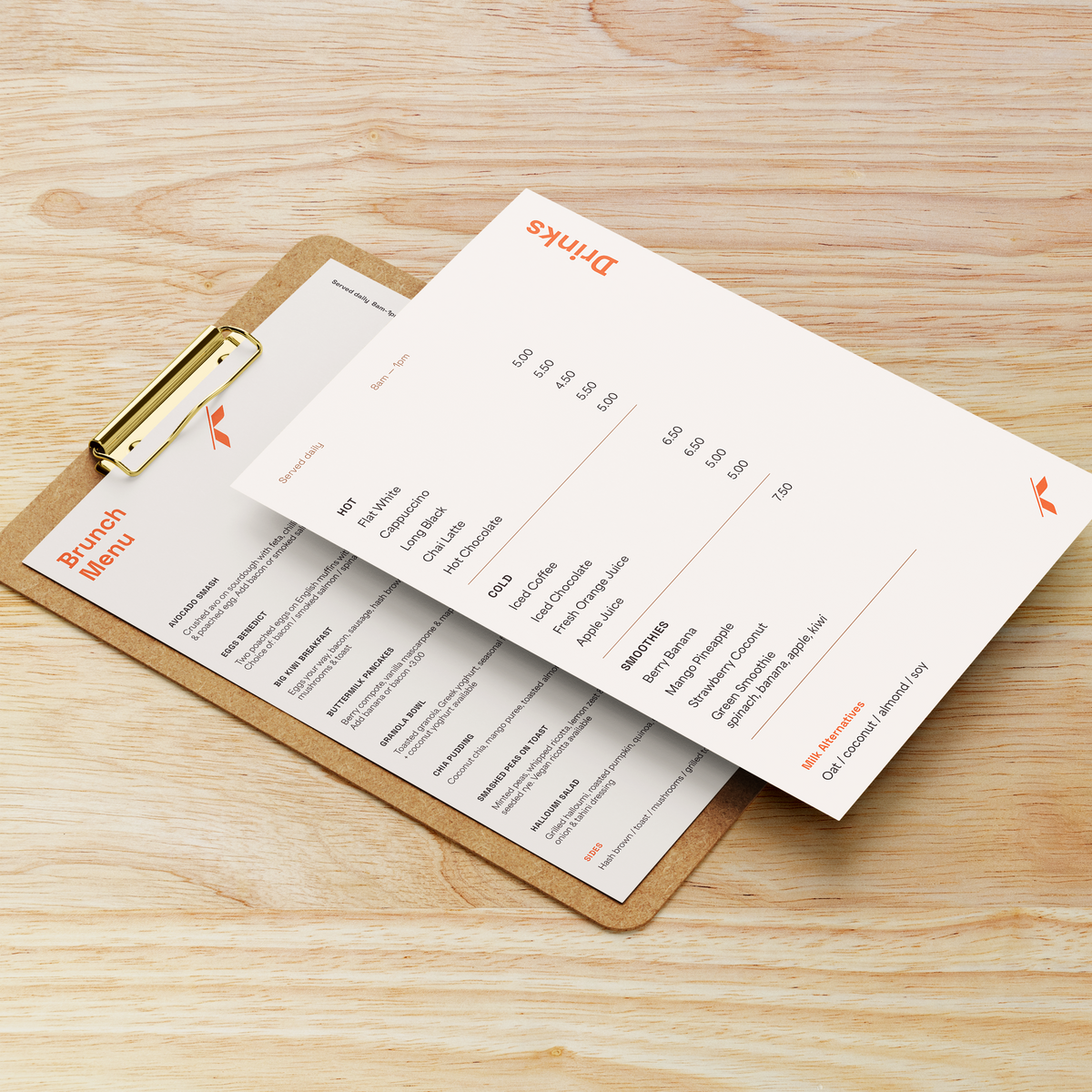 Hospitality Menu